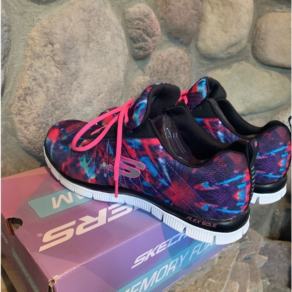 NEW SKECHERS FLEX APPEAL SPORT WITH MEMORY FOAM/COSMIC RAYS SIZE 11 - Picture 7 of 8